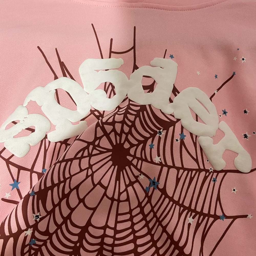 Pink and brown spyder hoodie large